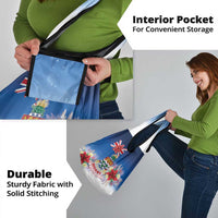 Cayman Islands Christmas Grocery Bag Coquette Bow Xmas Vibe - Wonder Print Shop