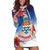 Cayman Islands Christmas Hoodie Dress Coquette Bow Xmas Vibe - Wonder Print Shop