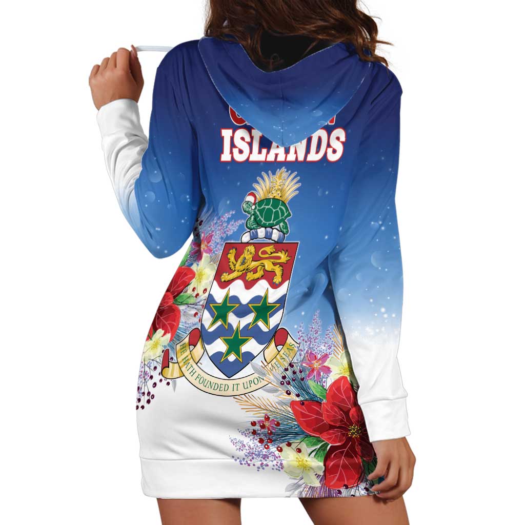 Cayman Islands Christmas Hoodie Dress Coquette Bow Xmas Vibe - Wonder Print Shop