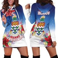 Cayman Islands Christmas Hoodie Dress Coquette Bow Xmas Vibe - Wonder Print Shop