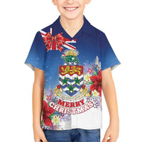 Cayman Islands Christmas Kid Hawaiian Shirt Coquette Bow Xmas Vibe - Wonder Print Shop