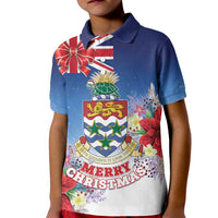 Cayman Islands Christmas Kid Polo Shirt Coquette Bow Xmas Vibe - Wonder Print Shop