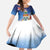 Cayman Islands Christmas Kid Short Sleeve Dress Coquette Bow Xmas Vibe - Wonder Print Shop