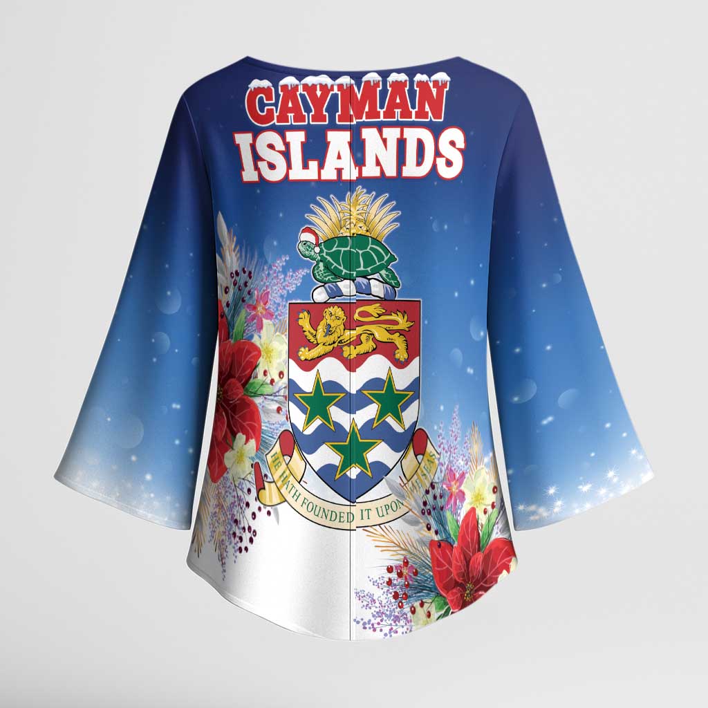 Cayman Islands Christmas Kimono Sleeve Blouse Coquette Bow Xmas Vibe - Wonder Print Shop