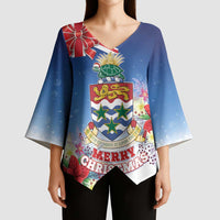 Cayman Islands Christmas Kimono Sleeve Blouse Coquette Bow Xmas Vibe - Wonder Print Shop