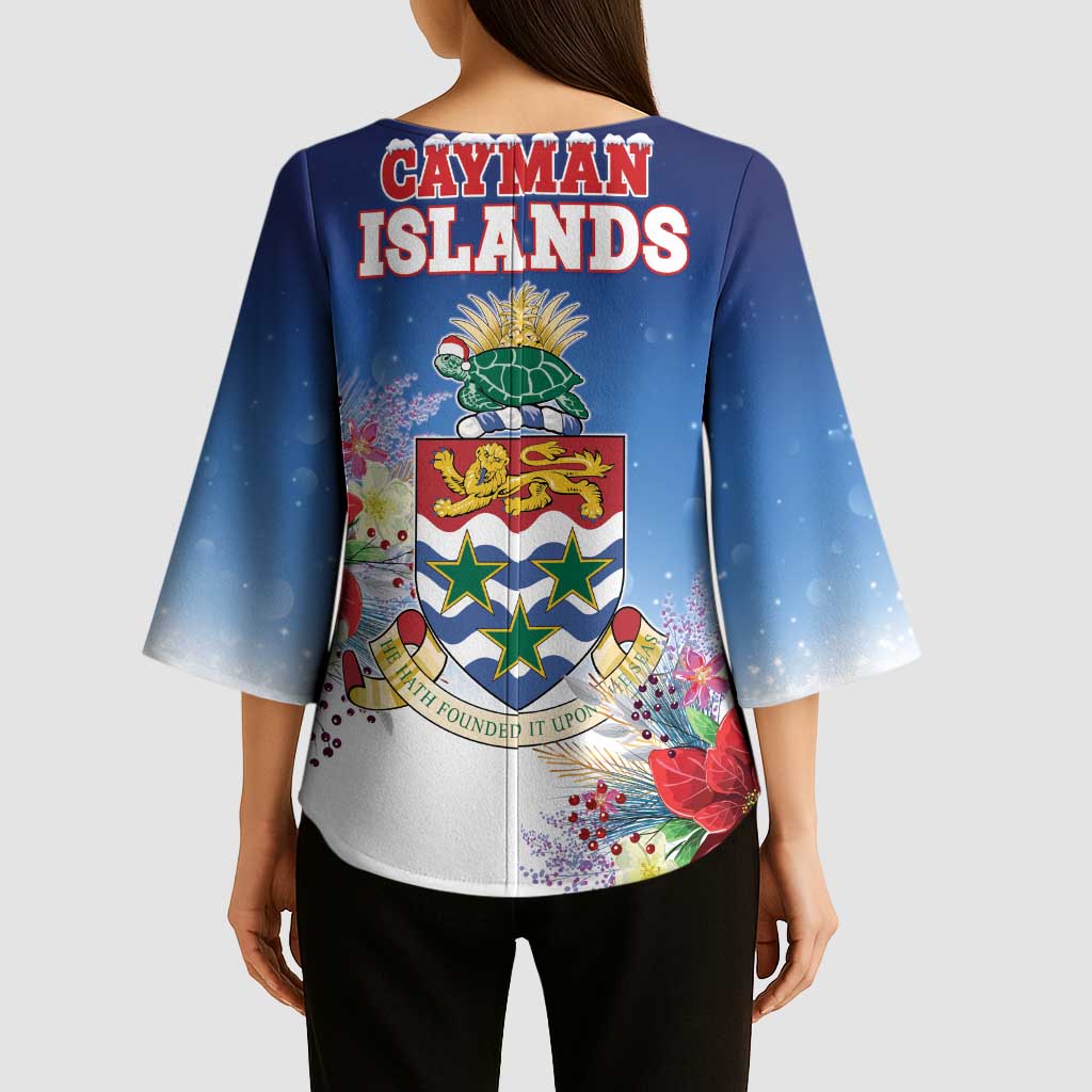 Cayman Islands Christmas Kimono Sleeve Blouse Coquette Bow Xmas Vibe - Wonder Print Shop