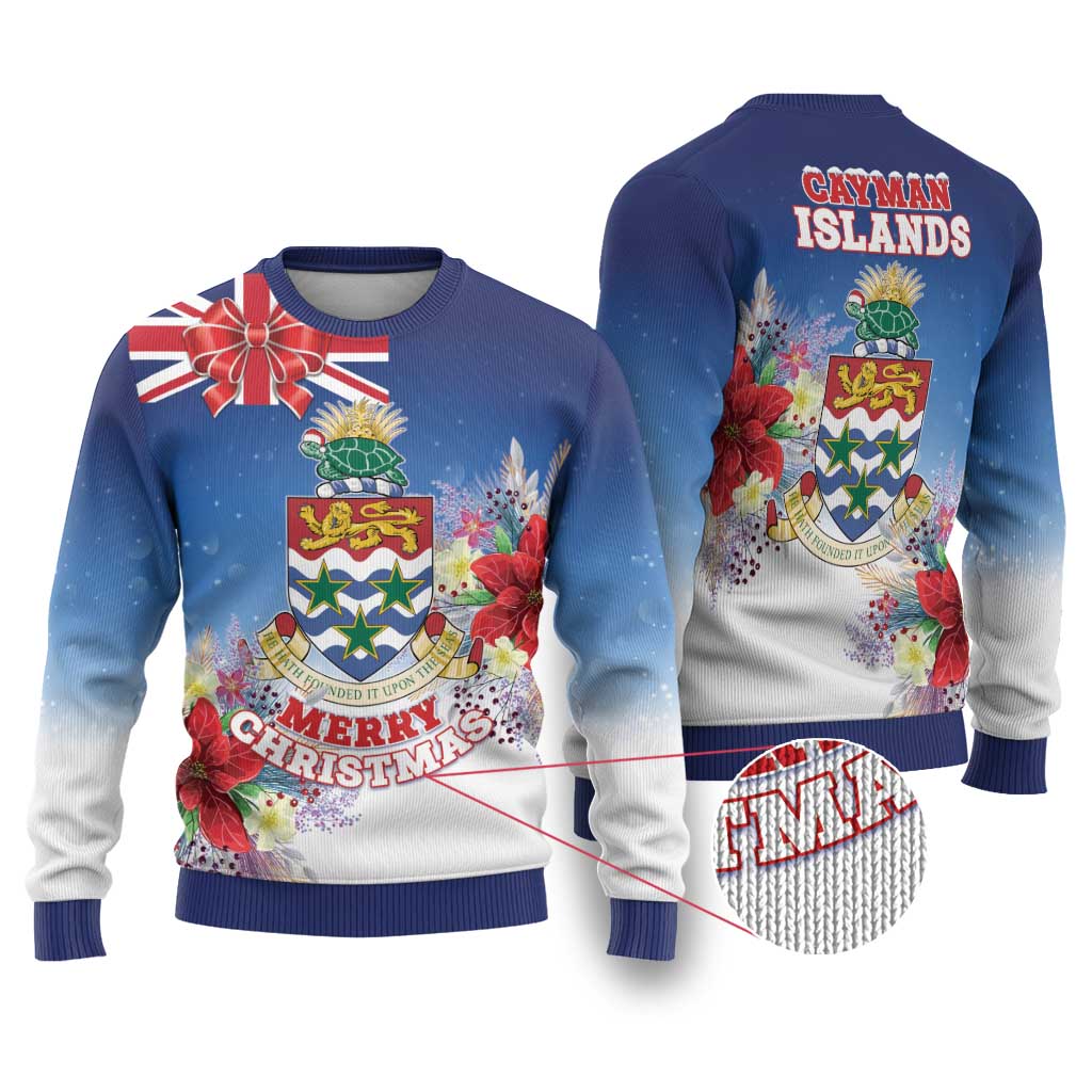 Cayman Islands Christmas Ugly Christmas Sweater Coquette Bow Xmas Vibe - Wonder Print Shop