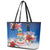 Cayman Islands Christmas Leather Tote Bag Coquette Bow Xmas Vibe - Wonder Print Shop