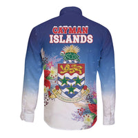 Cayman Islands Christmas Long Sleeve Button Shirt Coquette Bow Xmas Vibe - Wonder Print Shop