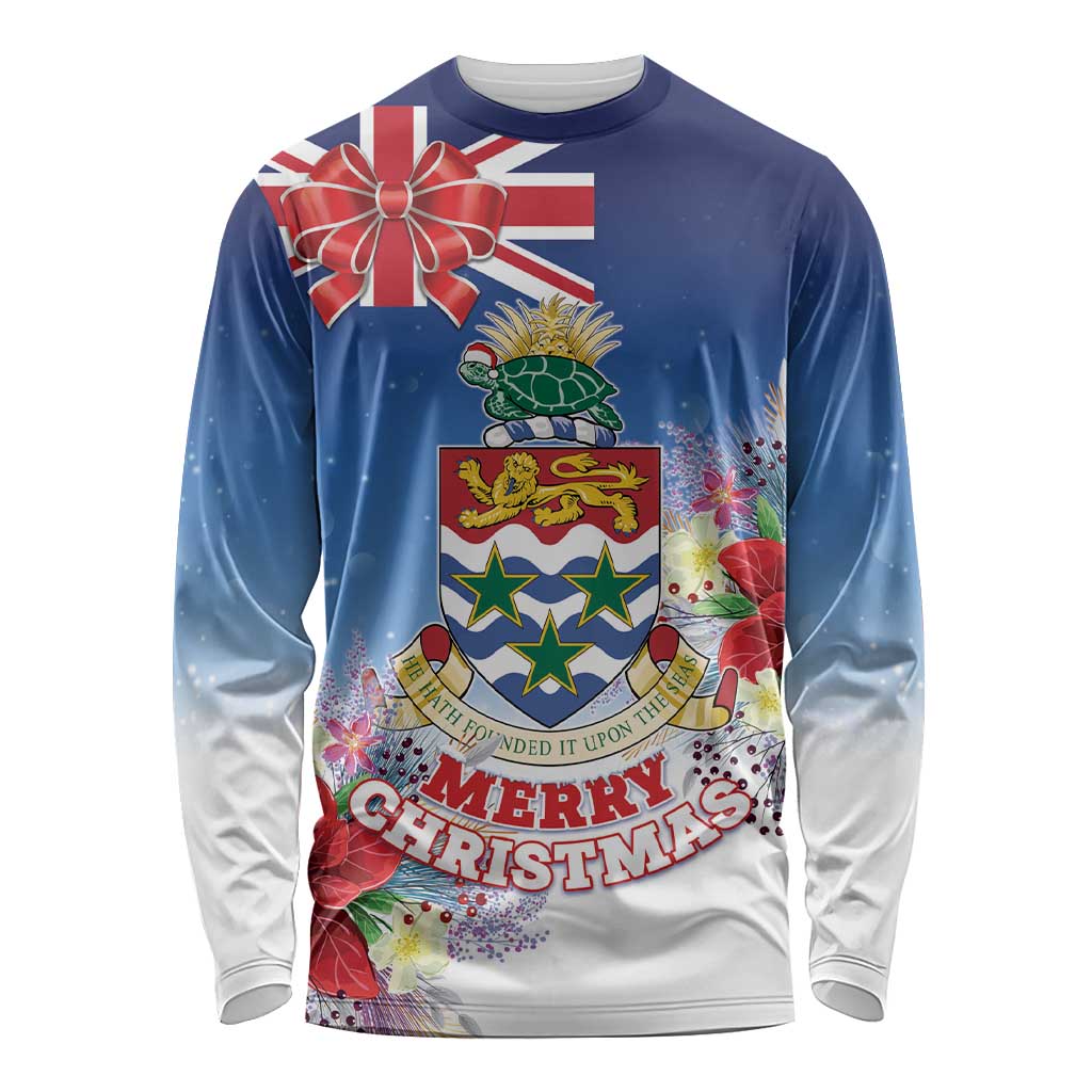 Cayman Islands Christmas Long Sleeve Shirt Coquette Bow Xmas Vibe - Wonder Print Shop