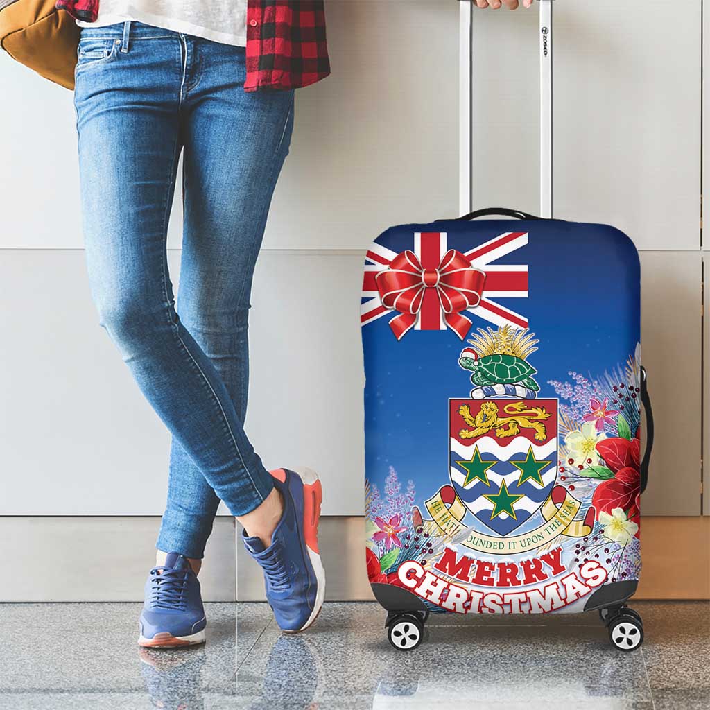 Cayman Islands Christmas Luggage Cover Coquette Bow Xmas Vibe - Wonder Print Shop