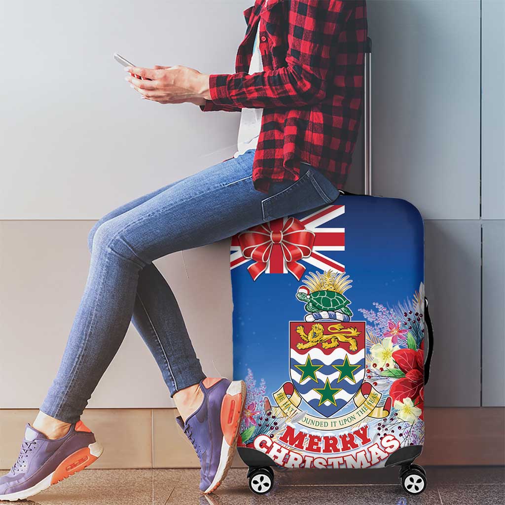 Cayman Islands Christmas Luggage Cover Coquette Bow Xmas Vibe - Wonder Print Shop