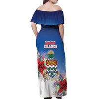 Cayman Islands Christmas Off Shoulder Maxi Dress Coquette Bow Xmas Vibe - Wonder Print Shop