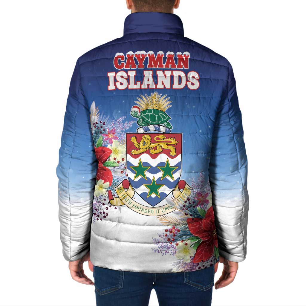 Cayman Islands Christmas Padded Jacket Coquette Bow Xmas Vibe - Wonder Print Shop