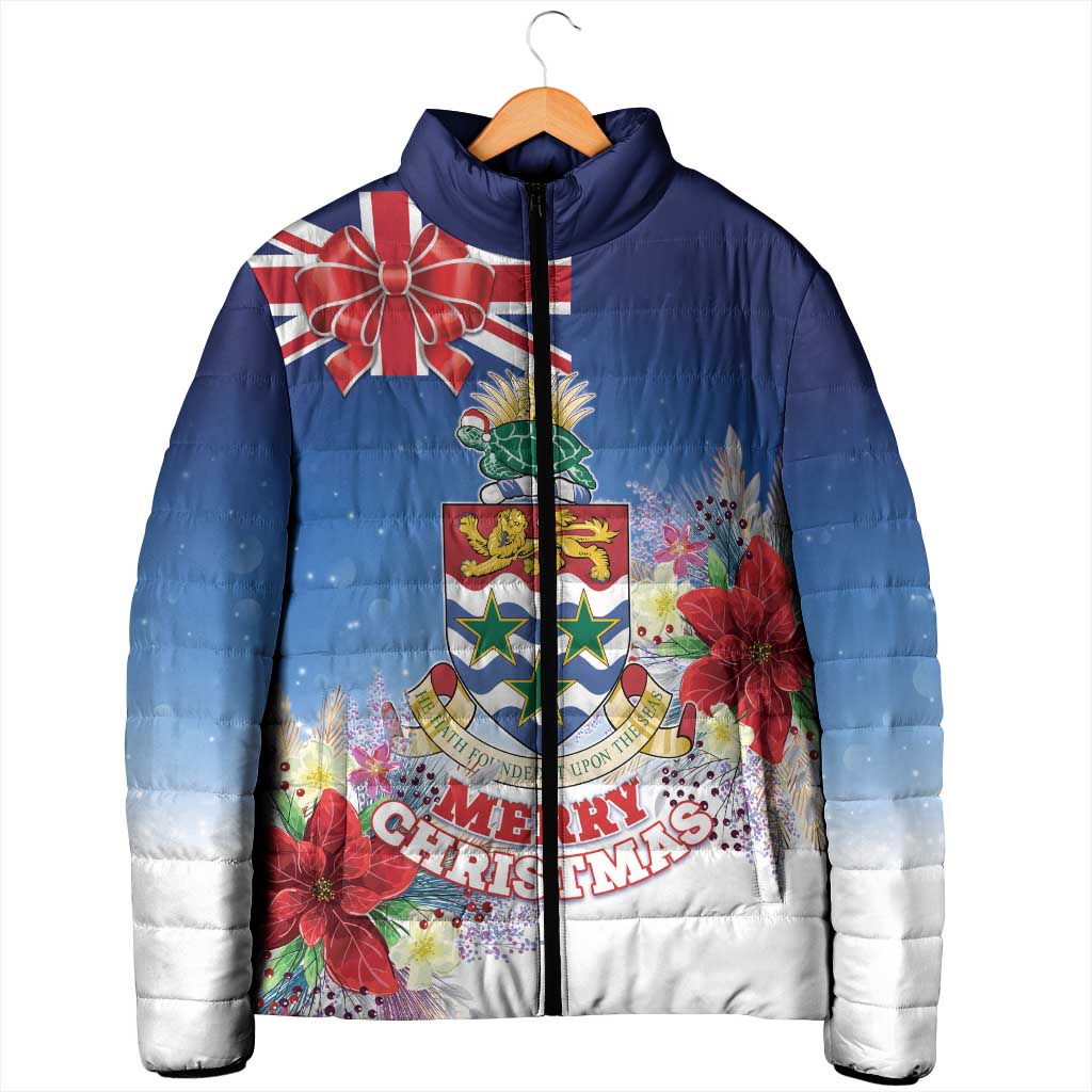 Cayman Islands Christmas Padded Jacket Coquette Bow Xmas Vibe - Wonder Print Shop