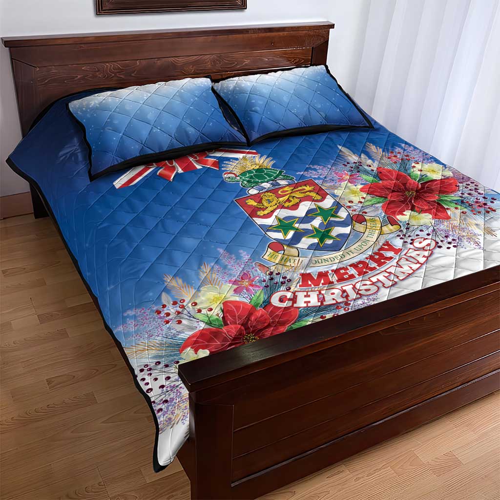 Cayman Islands Christmas Quilt Bed Set Coquette Bow Xmas Vibe - Wonder Print Shop
