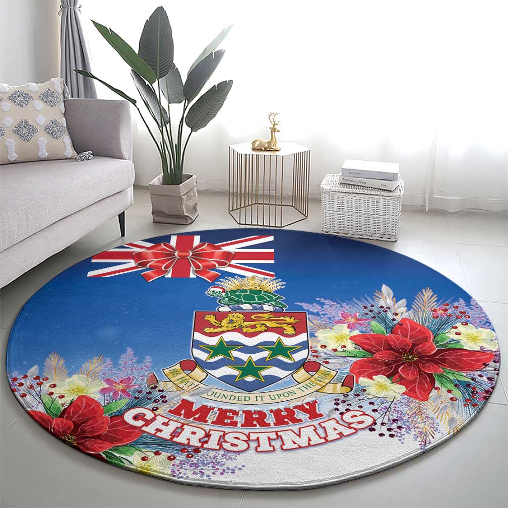 Cayman Islands Christmas Round Carpet Coquette Bow Xmas Vibe - Wonder Print Shop