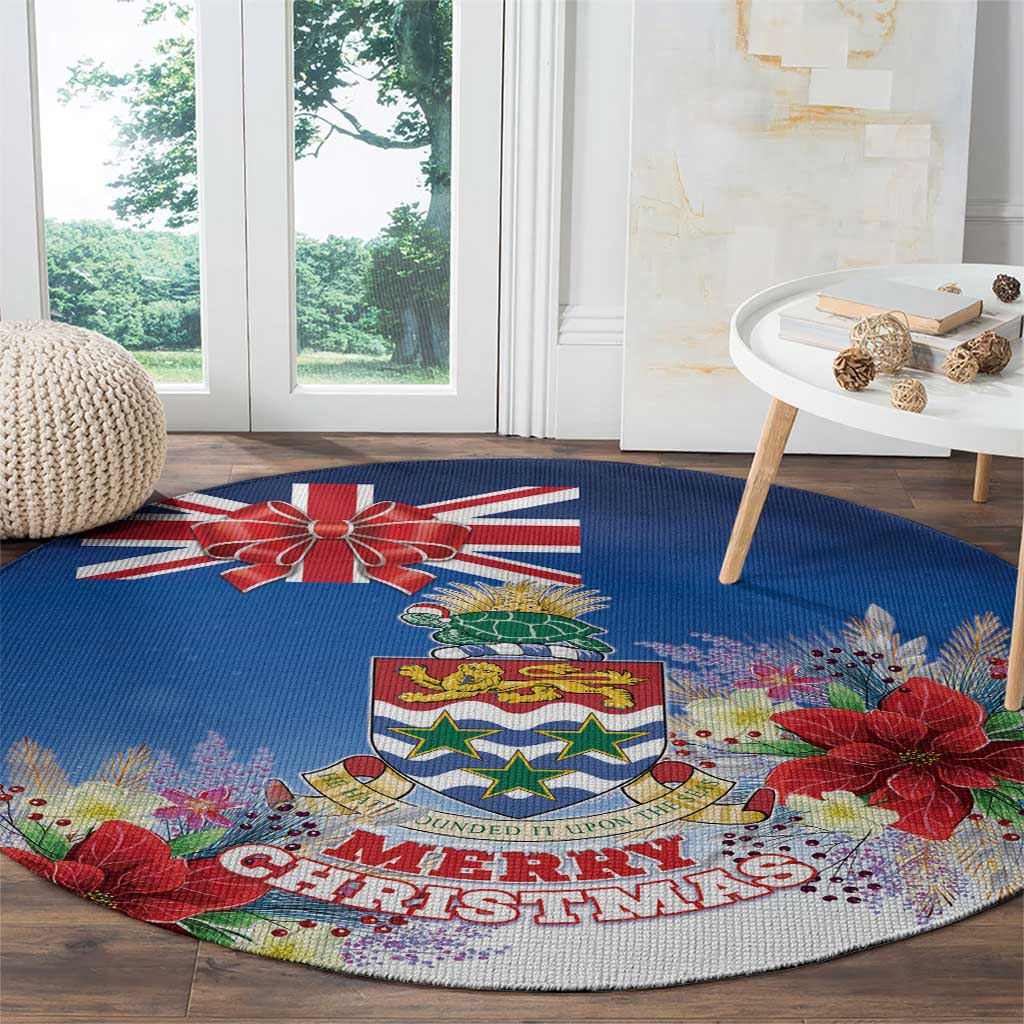 Cayman Islands Christmas Round Carpet Coquette Bow Xmas Vibe - Wonder Print Shop