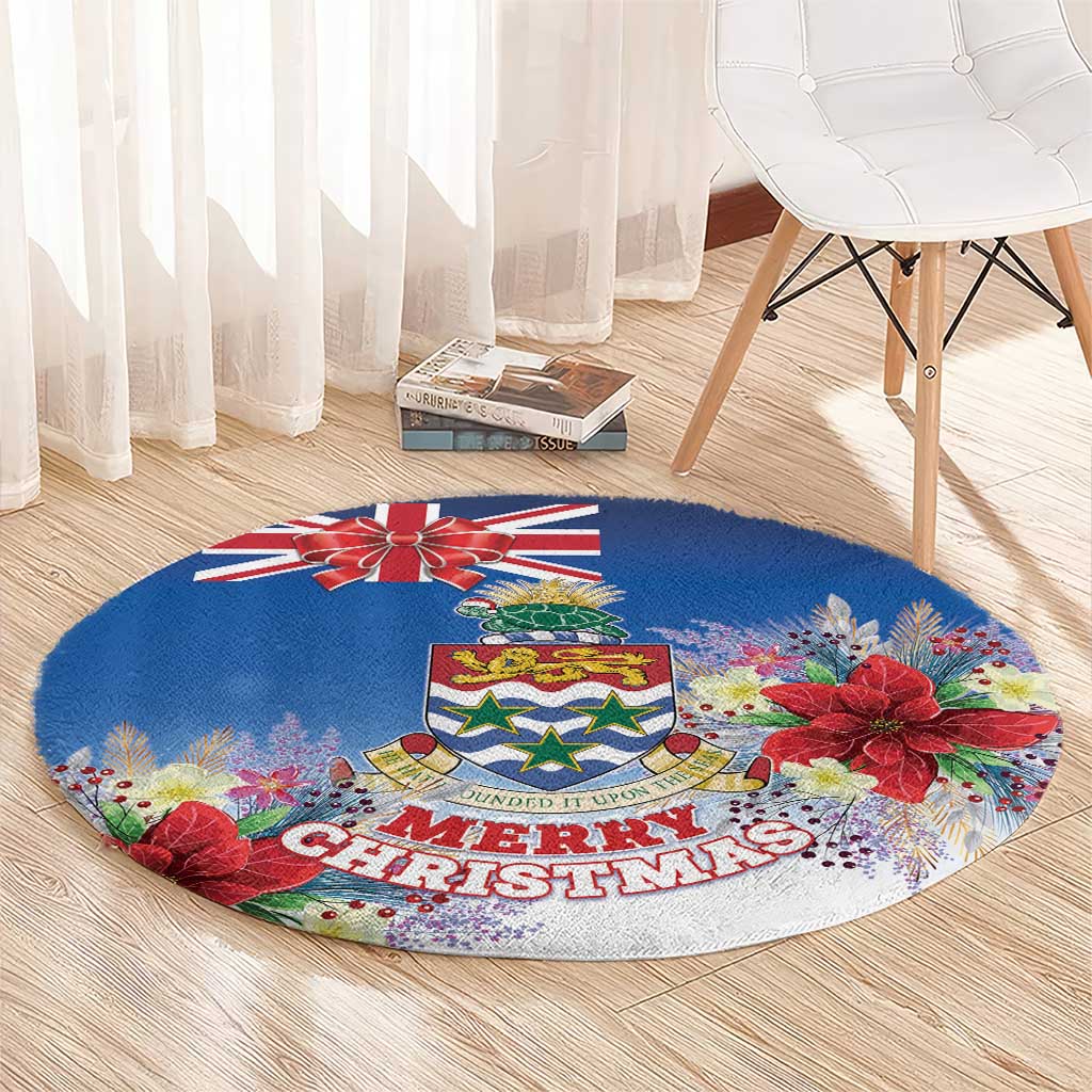 Cayman Islands Christmas Round Carpet Coquette Bow Xmas Vibe - Wonder Print Shop
