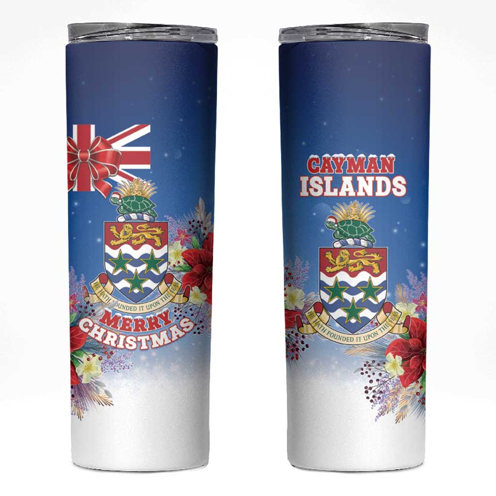 Cayman Islands Christmas Skinny Tumbler Coquette Bow Xmas Vibe - Wonder Print Shop