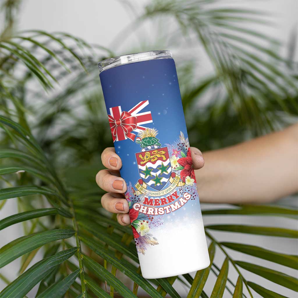 Cayman Islands Christmas Skinny Tumbler Coquette Bow Xmas Vibe - Wonder Print Shop