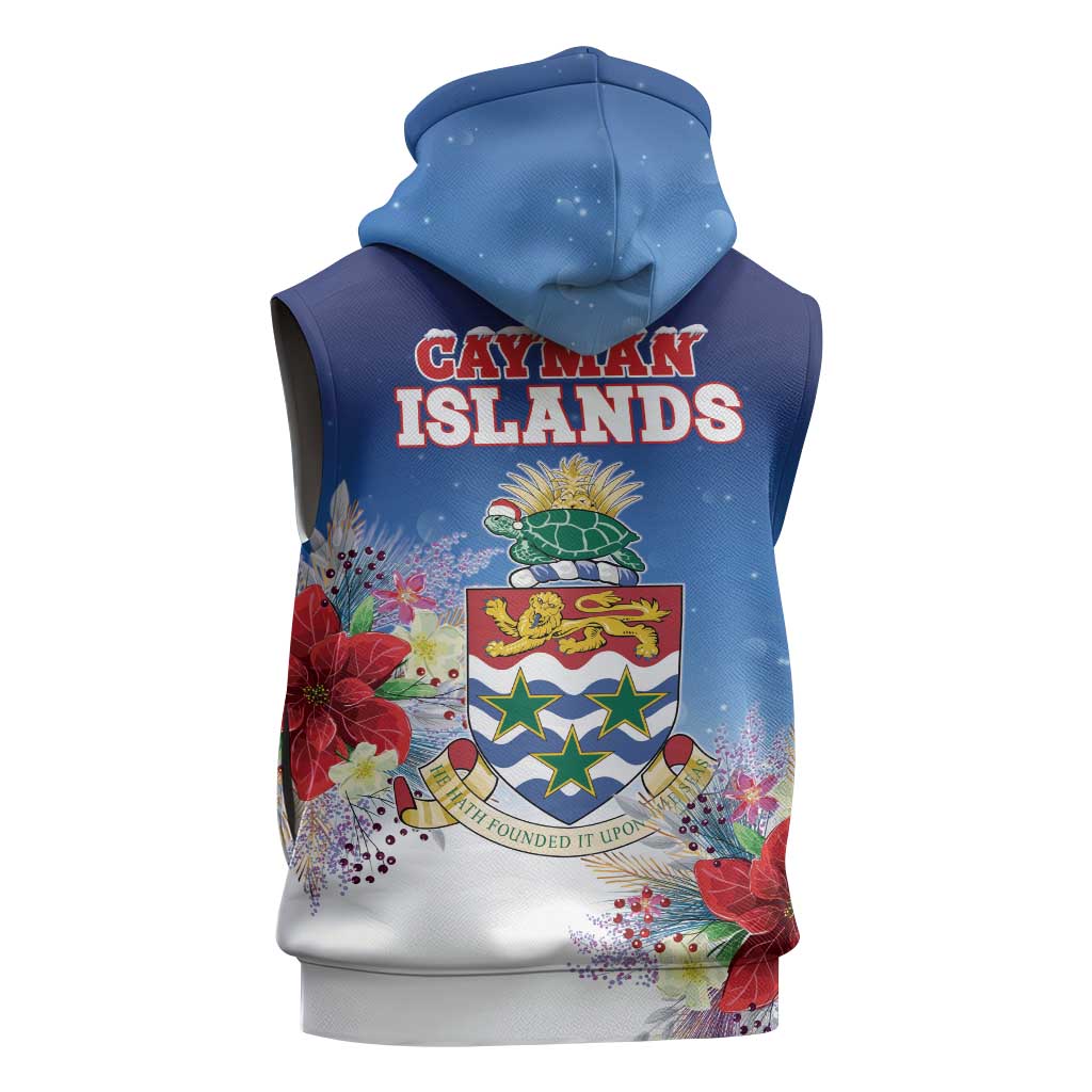Cayman Islands Christmas Sleeveless Hoodie Coquette Bow Xmas Vibe - Wonder Print Shop
