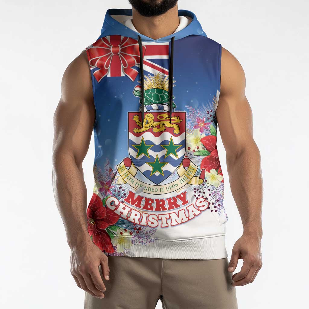 Cayman Islands Christmas Sleeveless Hoodie Coquette Bow Xmas Vibe - Wonder Print Shop