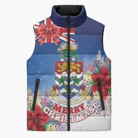 Cayman Islands Christmas Sleeveless Puffer Jacket Coquette Bow Xmas Vibe - Wonder Print Shop