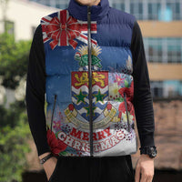 Cayman Islands Christmas Sleeveless Puffer Jacket Coquette Bow Xmas Vibe - Wonder Print Shop