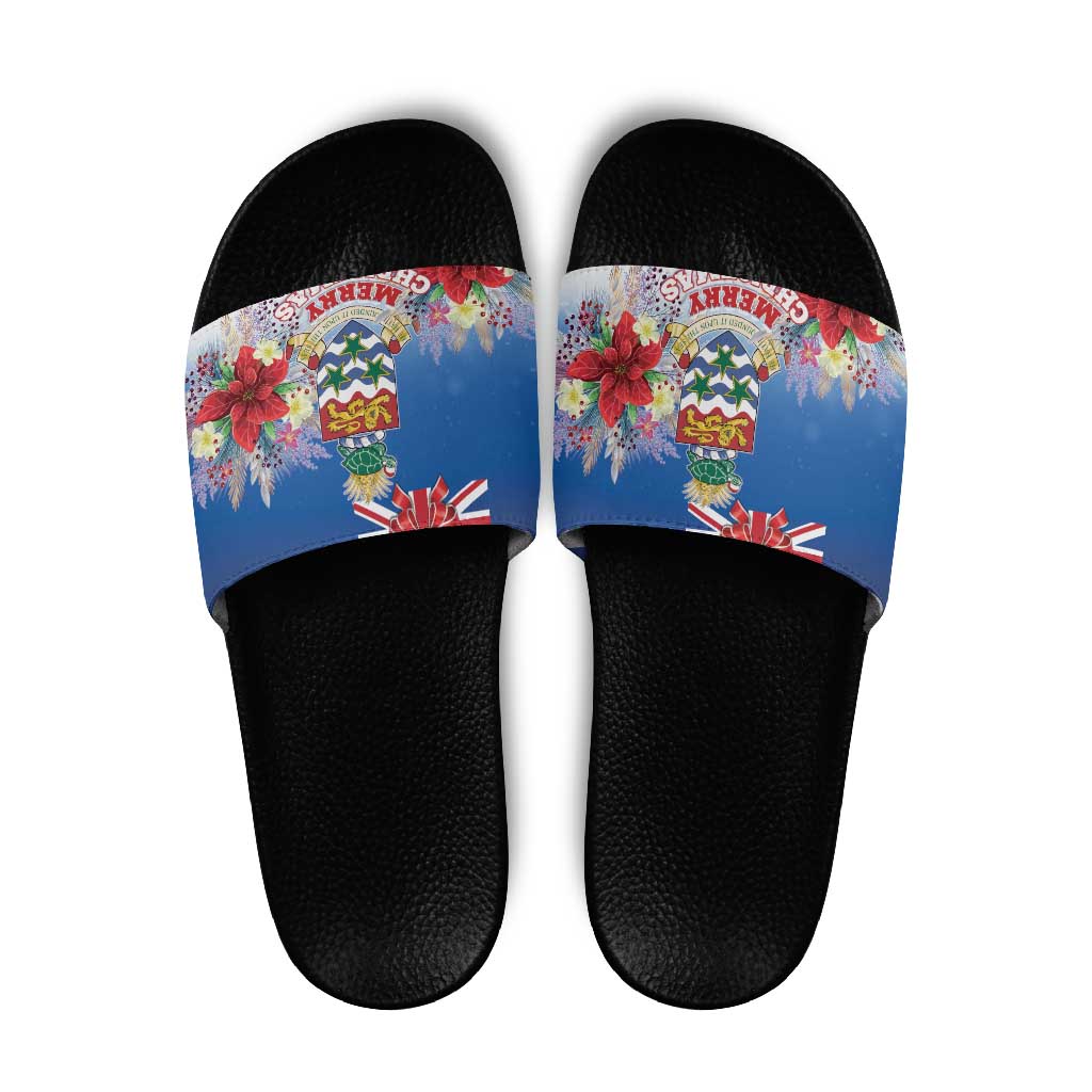 Cayman Islands Christmas Slide Sandals Coquette Bow Xmas Vibe - Wonder Print Shop