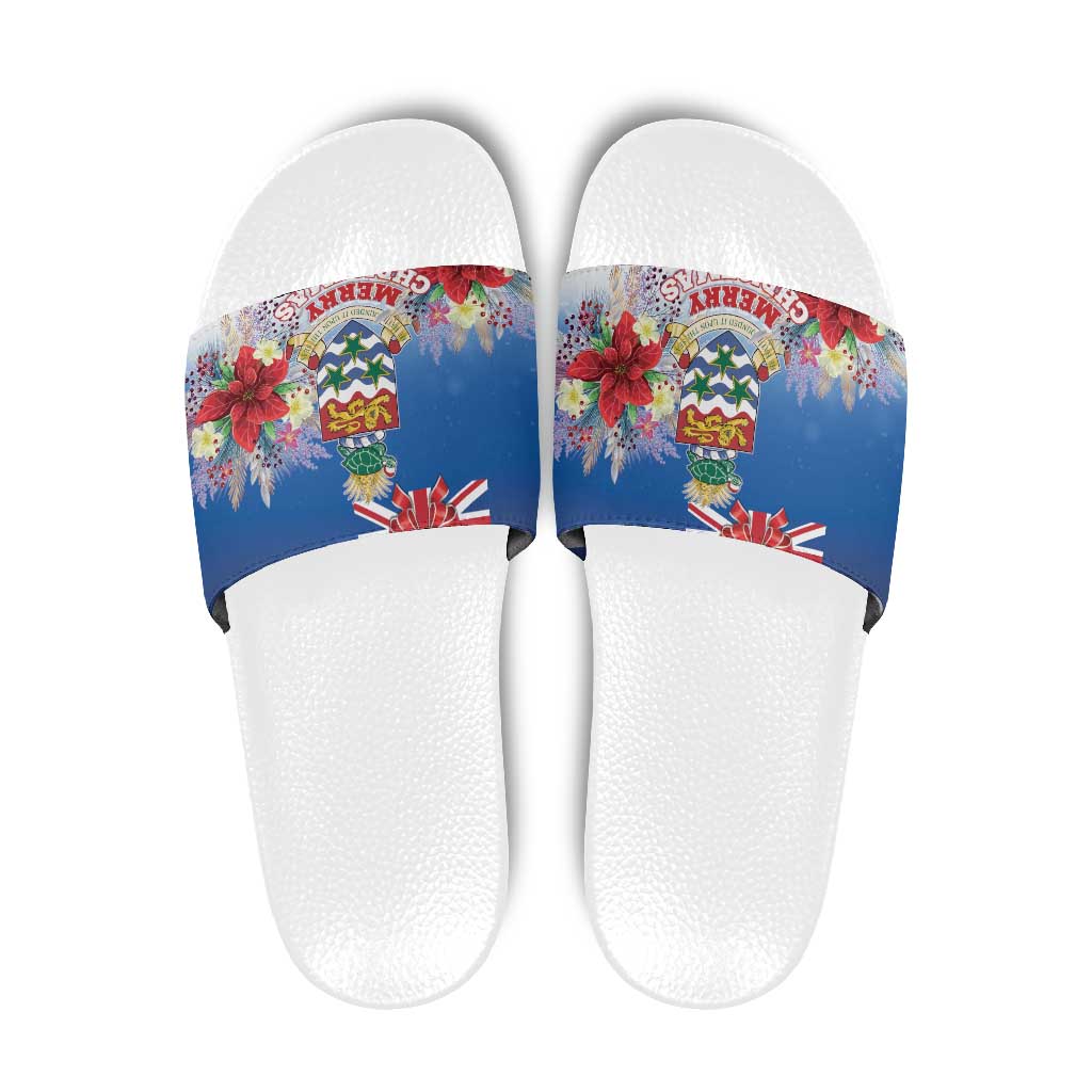Cayman Islands Christmas Slide Sandals Coquette Bow Xmas Vibe - Wonder Print Shop
