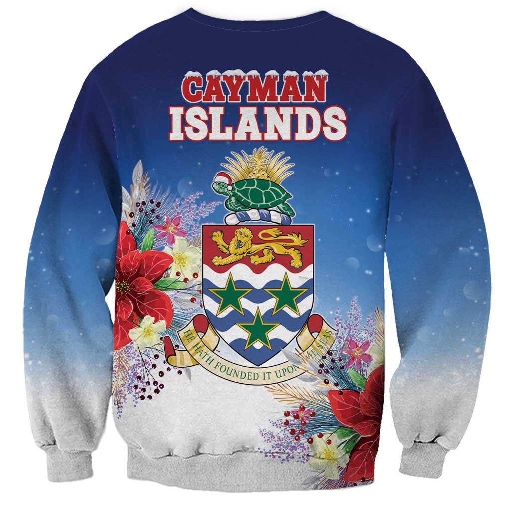 Cayman Islands Christmas Sweatshirt Coquette Bow Xmas Vibe - Wonder Print Shop