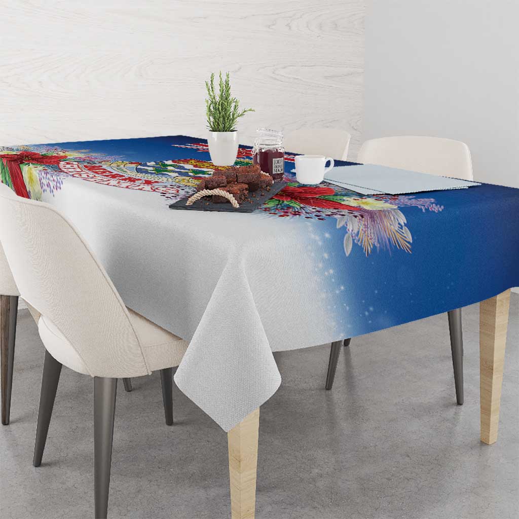 Cayman Islands Christmas Tablecloth Coquette Bow Xmas Vibe - Wonder Print Shop