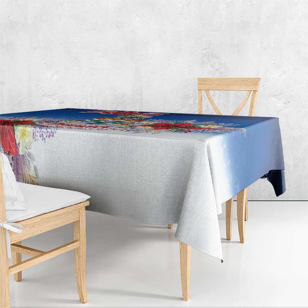 Cayman Islands Christmas Tablecloth Coquette Bow Xmas Vibe - Wonder Print Shop