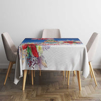 Cayman Islands Christmas Tablecloth Coquette Bow Xmas Vibe - Wonder Print Shop