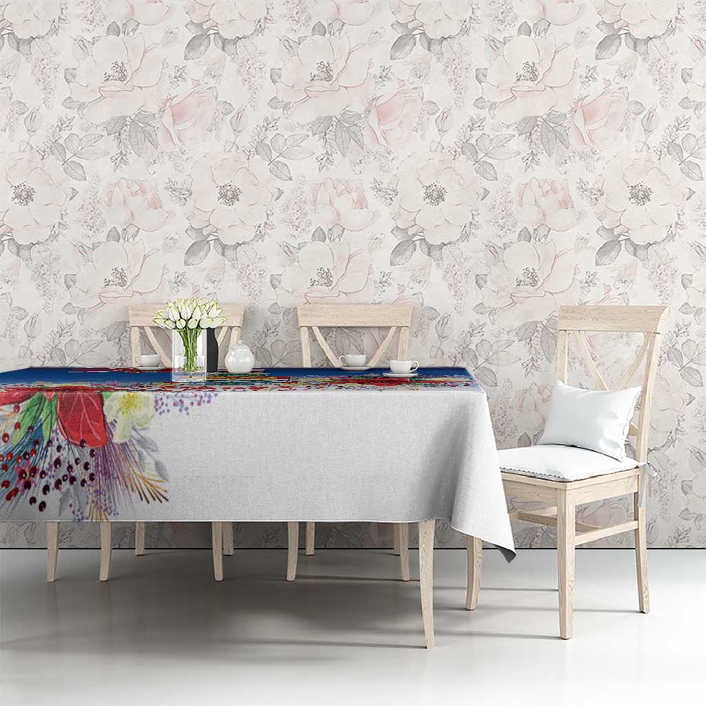 Cayman Islands Christmas Tablecloth Coquette Bow Xmas Vibe - Wonder Print Shop