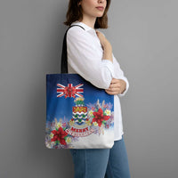 Cayman Islands Christmas Tote Bag Coquette Bow Xmas Vibe - Wonder Print Shop