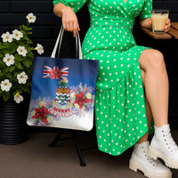 Cayman Islands Christmas Tote Bag Coquette Bow Xmas Vibe - Wonder Print Shop