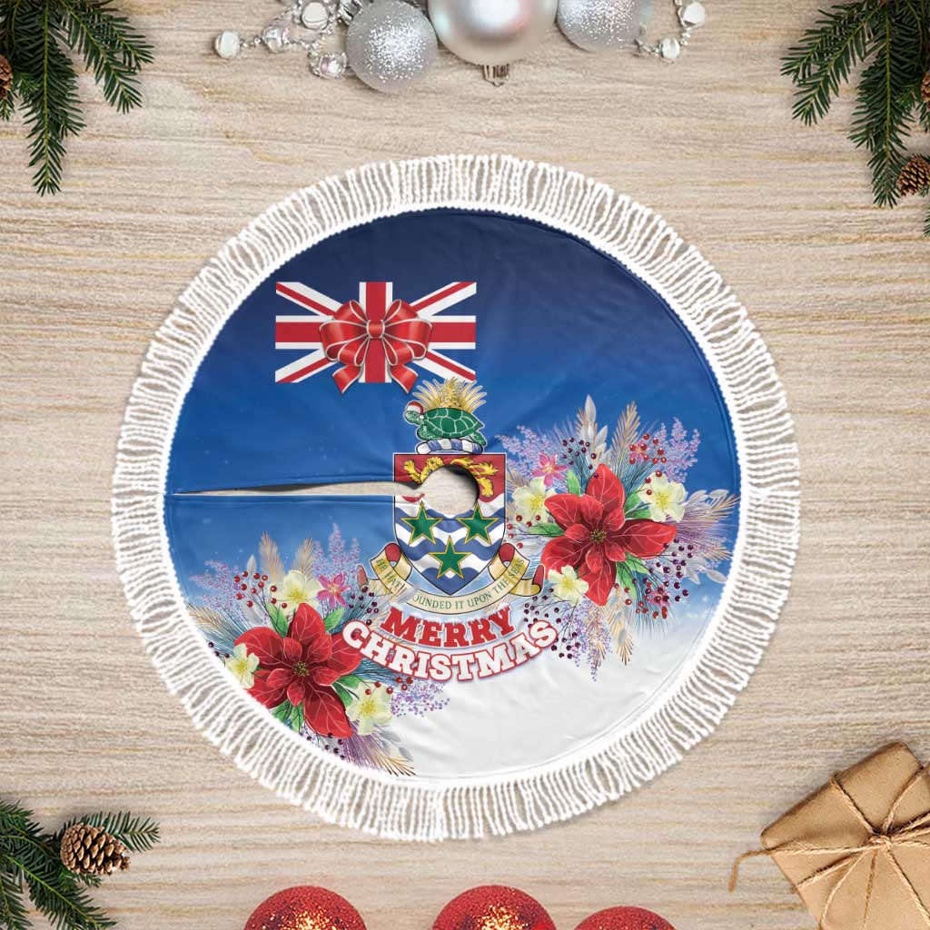 Cayman Islands Christmas Tree Skirt Coquette Bow Xmas Vibe - Wonder Print Shop