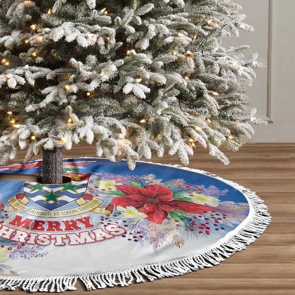 Cayman Islands Christmas Tree Skirt Coquette Bow Xmas Vibe - Wonder Print Shop