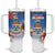 Cayman Islands Christmas Tumbler With Handle Coquette Bow Xmas Vibe - Wonder Print Shop
