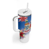 Cayman Islands Christmas Tumbler With Handle Coquette Bow Xmas Vibe - Wonder Print Shop