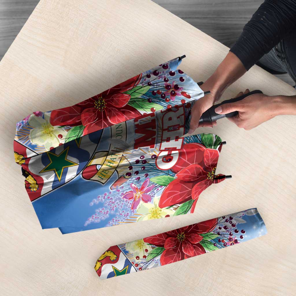 Cayman Islands Christmas Umbrella Coquette Bow Xmas Vibe - Wonder Print Shop