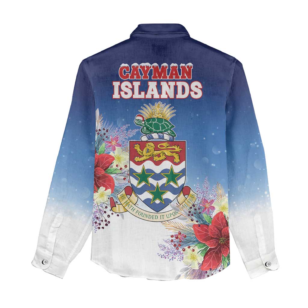 Cayman Islands Christmas Women Casual Shirt Coquette Bow Xmas Vibe - Wonder Print Shop