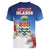 Cayman Islands Christmas Women V-Neck T-Shirt Coquette Bow Xmas Vibe - Wonder Print Shop