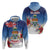 Cayman Islands Christmas Zip Hoodie Coquette Bow Xmas Vibe - Wonder Print Shop