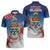 Cayman Islands Christmas Zipper Polo Shirt Coquette Bow Xmas Vibe - Wonder Print Shop