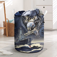 Navy Veteran 250th Anniversary Laundry Basket Forged Of Salt And Steel - Wonder Print Shop