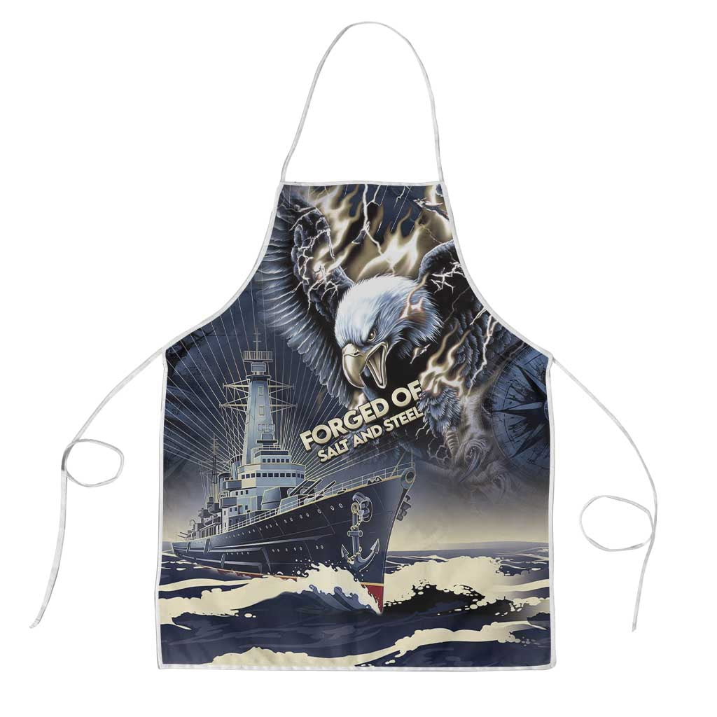 Navy Veteran 250th Anniversary Apron Forged Of Salt And Steel - Wonder Print Shop