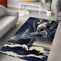 Navy Veteran 250th Anniversary Area Rug Forged Of Salt And Steel - Wonder Print Shop